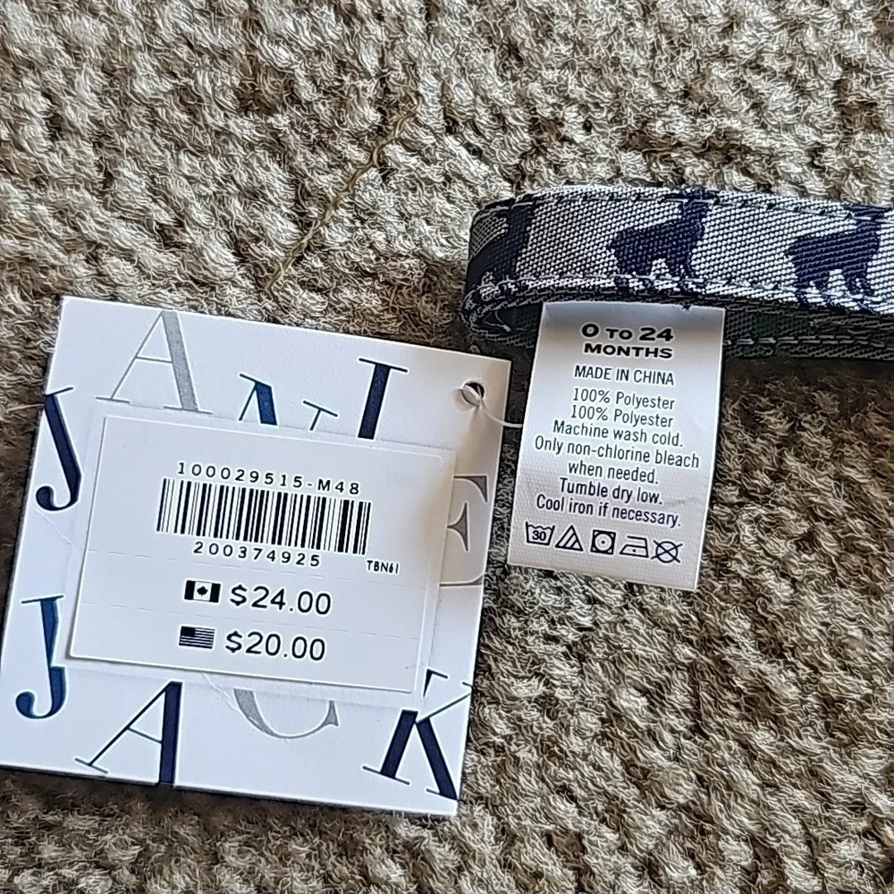 Janie and Jack Baby Boys Moose Bow Tie Velcro 0-24M